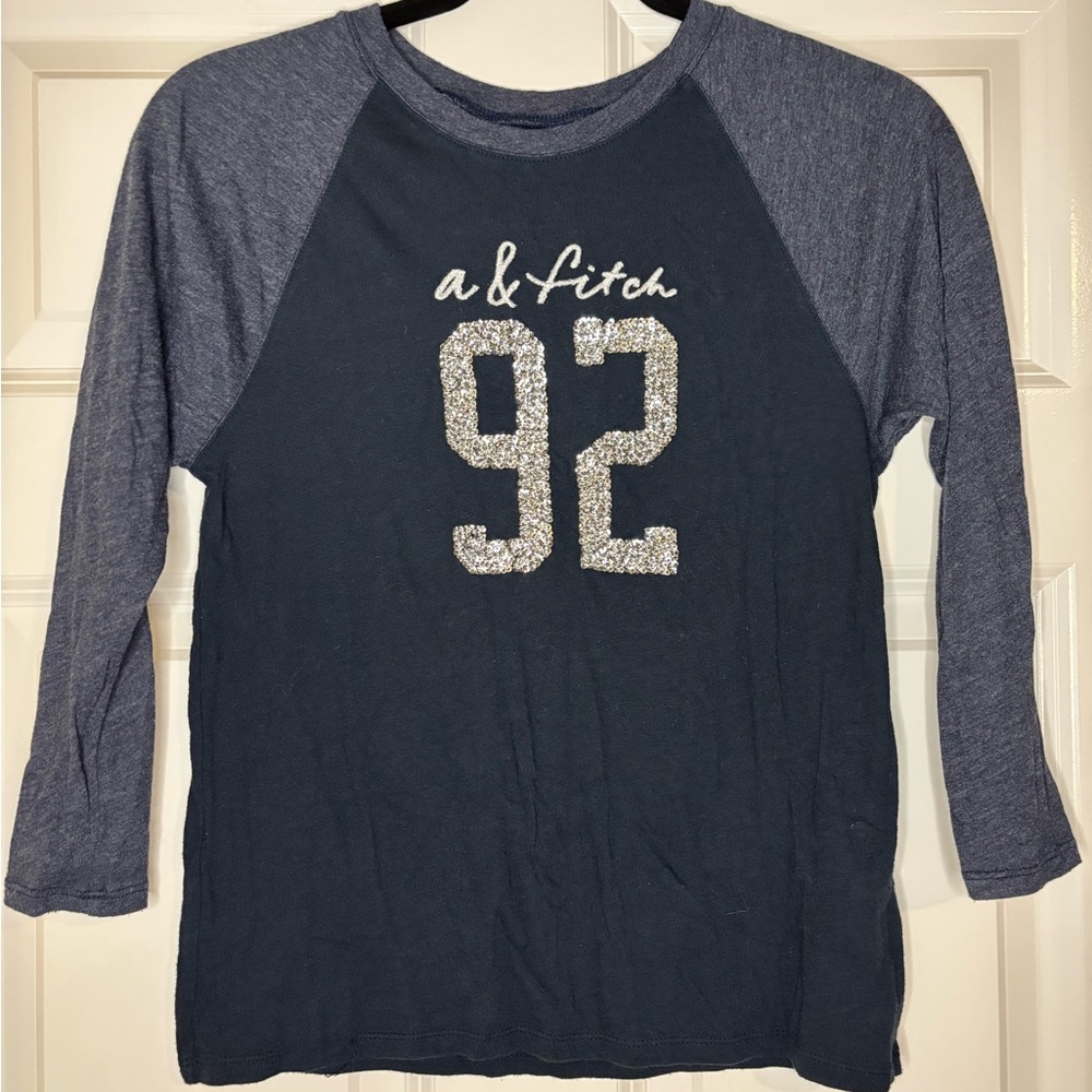 Abercrombie & Fitch Navy Raglan Tee
